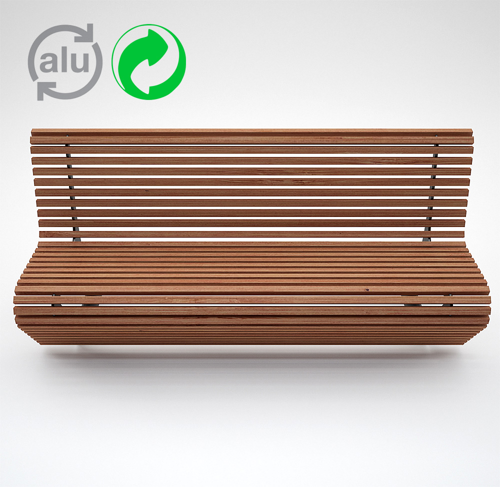 Panchina Elodie Aluminum Wood