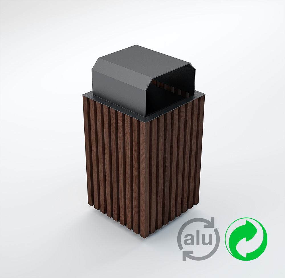 Cestino Elodie Aluminum Wood