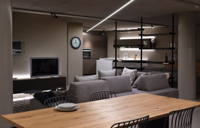 Contemporary living room with stylish furniture in Rizza, Veneto, Italy. Contemporary living room with stylish furniture in Rizza, Veneto, Italy.